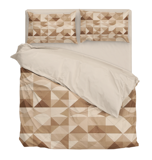 MBTI Series Collection ISTJ Beige Geometric Personal Duvet Cover Bedding Set
