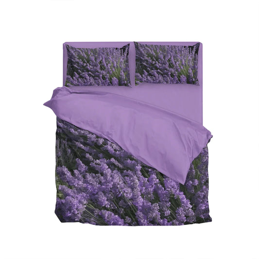 3D Realistic Bedding: Lavender Fields Creative Duvet Cover and Comforter Set - Sleepbella