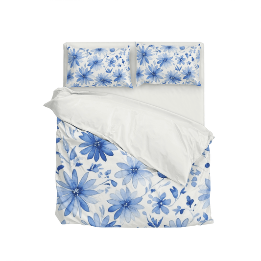 Watercolor blue flowers Duvet Cover Floral Bedding Set - Sleepbella Watercolor blue flowers Duvet Cover Floral Bedding Set - Duvet cover set / Twin