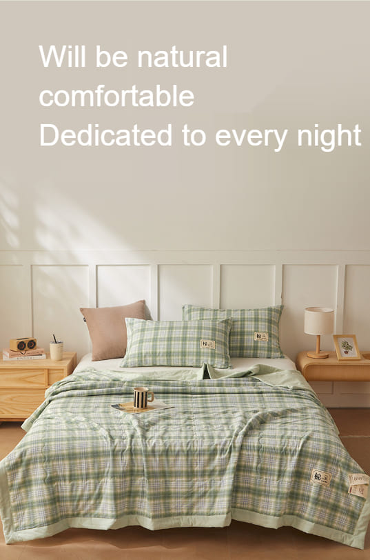 A - Class Yarn - dyed Washed Cotton Summer Quilt with 100% Xinjiang Cotton Filling