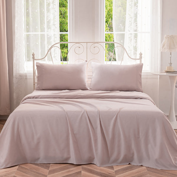 Luxury Bamboo Fiber Bed Sheet Set – Ultra Soft, Breathable, and Eco-Friendly Bedding for All Seasons