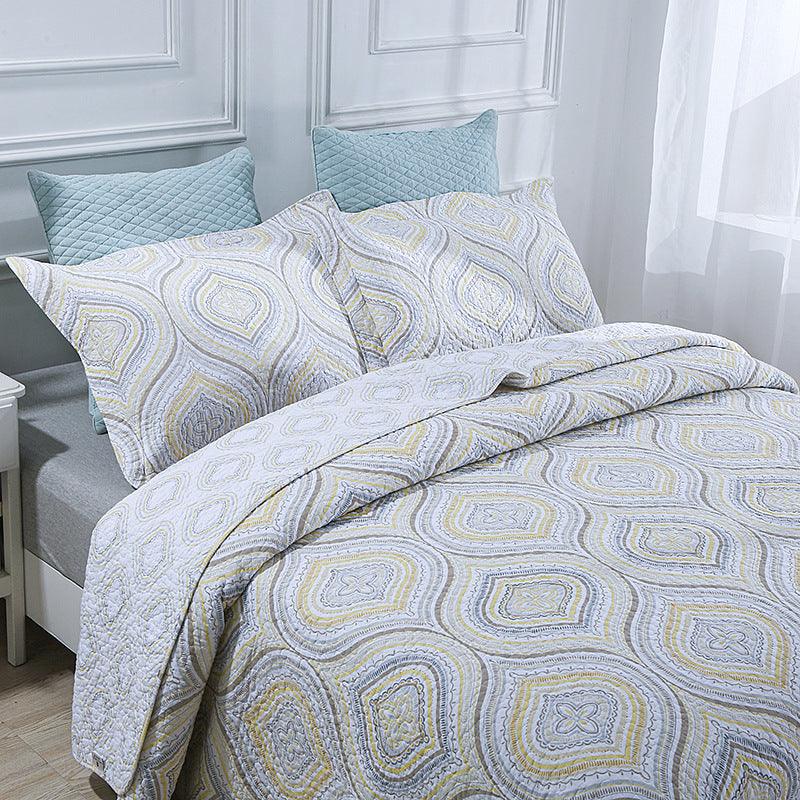100% Cotton Quilted Summer Bedspread Set - 3-Piece Bedding Collection - Sleepbella 100% Cotton Quilted Summer Bedspread Set - 3-Piece Bedding Collection - Queen(90" x 98")