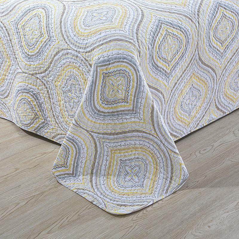 100% Cotton Quilted Summer Bedspread Set - 3-Piece Bedding Collection - Sleepbella 100% Cotton Quilted Summer Bedspread Set - 3-Piece Bedding Collection - Queen(90" x 98")