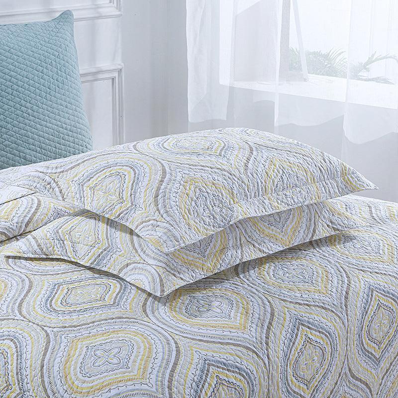 100% Cotton Quilted Summer Bedspread Set - 3-Piece Bedding Collection - Sleepbella 100% Cotton Quilted Summer Bedspread Set - 3-Piece Bedding Collection - Queen(90" x 98")