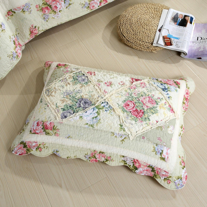 3 Peices Patchwork Cotton Quilt Bedding Set Handmade Stitched Comforter for All Season - Sleepbella 3 Peices Patchwork Cotton Quilt Bedding Set Handmade Stitched Comforter for All Season - Queen(90" x 98")