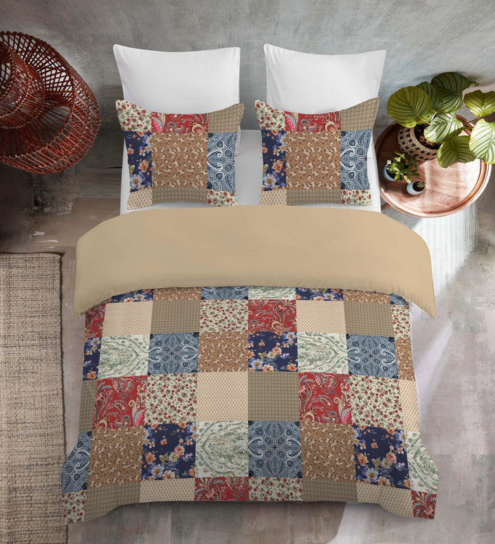 Blooming Patchwork Duvet Cover Set - Vibrant and Cozy - Sleepbella Blooming Patchwork Duvet Cover Set - Vibrant and Cozy - Floral 03 / Duvet cover set / Twin