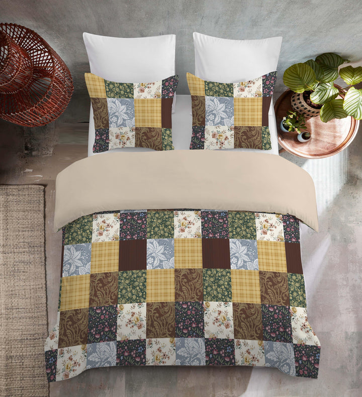 Blooming Patchwork Duvet Cover Set - Vibrant and Cozy - Sleepbella Blooming Patchwork Duvet Cover Set - Vibrant and Cozy - Floral 04 / Duvet cover set / Twin