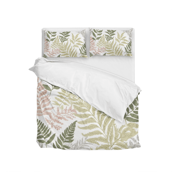 Ferns Leafs Custom Bedding Set Comforter set - Sleepbella Ferns Leafs Custom Bedding Set Comforter set - Duvet cover set / Twin