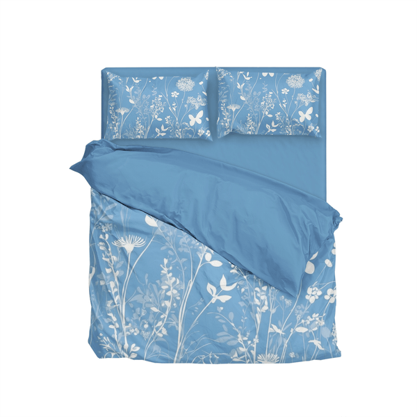 French Blue Floral Comforter&Duvet Cover Bedding Set - Sleepbella French Blue Floral Comforter&Duvet Cover Bedding Set - Blue Floral 01 / Duvet cover set / Twin