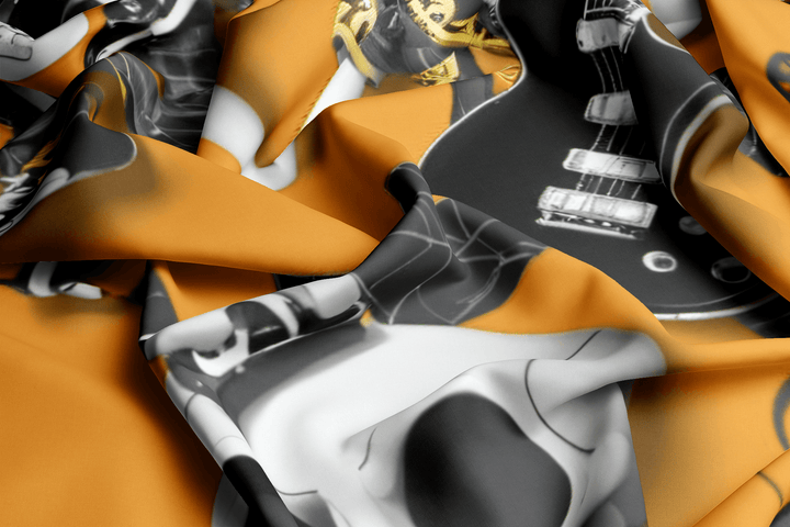 Rock Your Bedroom with our Metal Electro Guitar and Skull Bedding Set - Sleepbella Rock Your Bedroom with our Metal Electro Guitar and Skull Bedding Set - Skull 01 / Duvet cover set / Twin