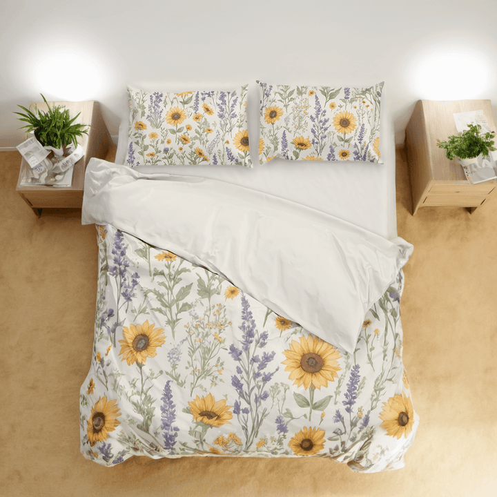 Rural Style Sunflowers Yellow Duvet Cover Bedding Set - Sleepbella Rural Style Sunflowers Yellow Duvet Cover Bedding Set - Duvet cover set / Twin