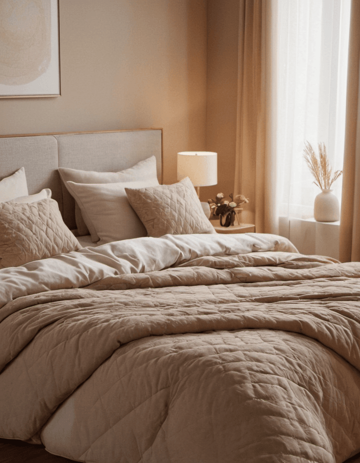 Solid Color Series Milk Tea Brown Duvet Cover Bedding Set - Sleepbella Solid Color Series Milk Tea Brown Duvet Cover Bedding Set - Comforter set / Twin