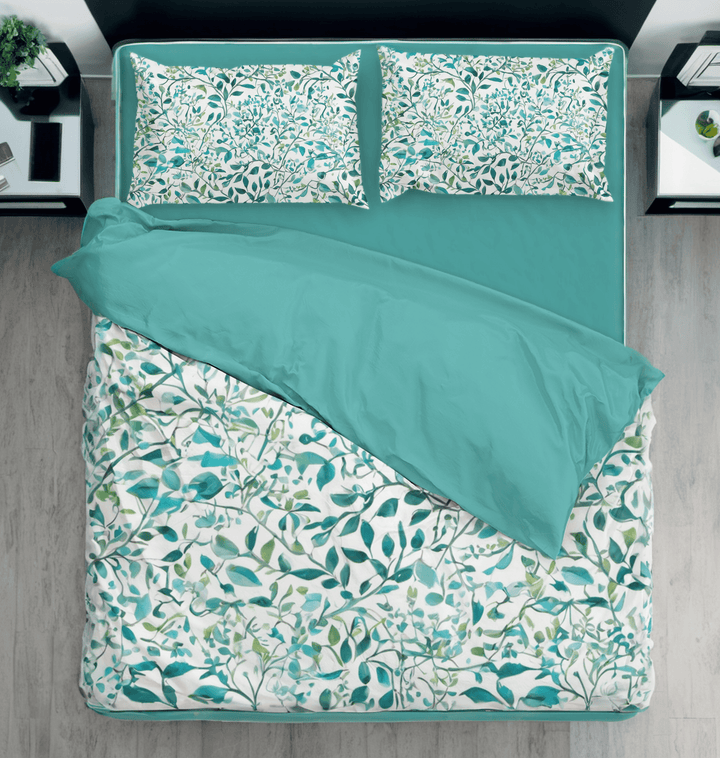Summer and Spring Leaf Pattern Comforter & Sheet Custom Bedding Sets - Sleepbella Summer and Spring Leaf Pattern Comforter & Sheet Custom Bedding Sets - Leaf 01 / Duvet cover set / Twin