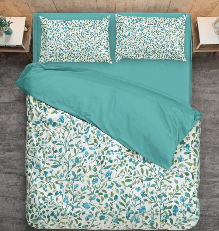 Summer and Spring Leaf Pattern Comforter & Sheet Custom Bedding Sets - Sleepbella Summer and Spring Leaf Pattern Comforter & Sheet Custom Bedding Sets - Leaf 01 / Duvet cover set / Twin