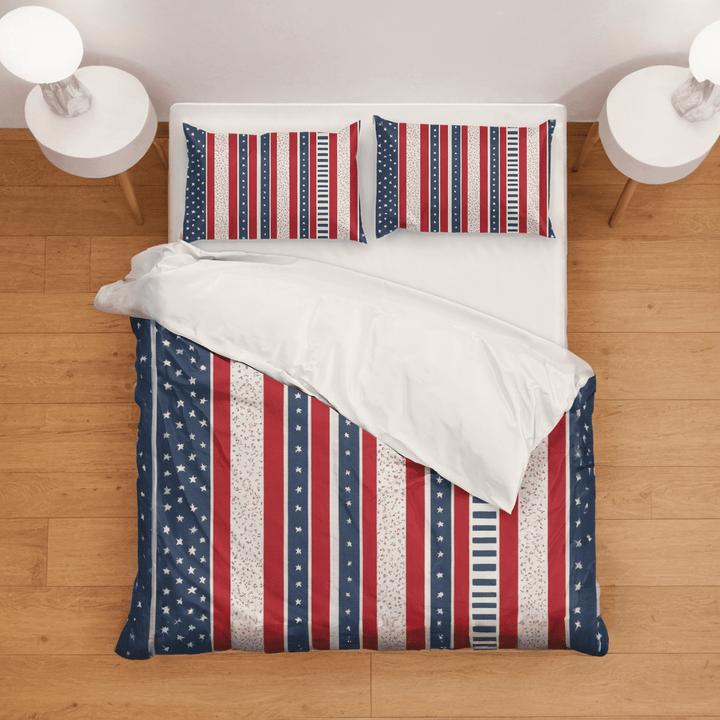 The American Flag Personalized Duvet Cover Bedding Set - Sleepbella The American Flag Personalized Duvet Cover Bedding Set - Flag 01 / Duvet cover set / Twin