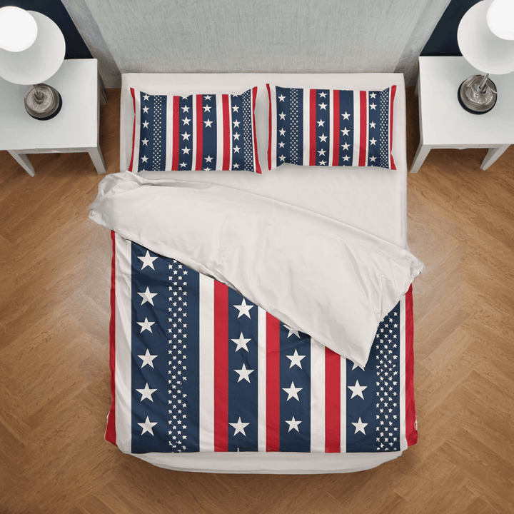 The American Flag Personalized Duvet Cover Bedding Set - Sleepbella The American Flag Personalized Duvet Cover Bedding Set - Flag 01 / Duvet cover set / Twin