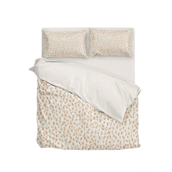 Watercolor Radish White and Yellow Duvet Cover and Comforter Bedding set - Sleepbella Watercolor Radish White and Yellow Duvet Cover and Comforter Bedding set - Duvet cover set / Twin