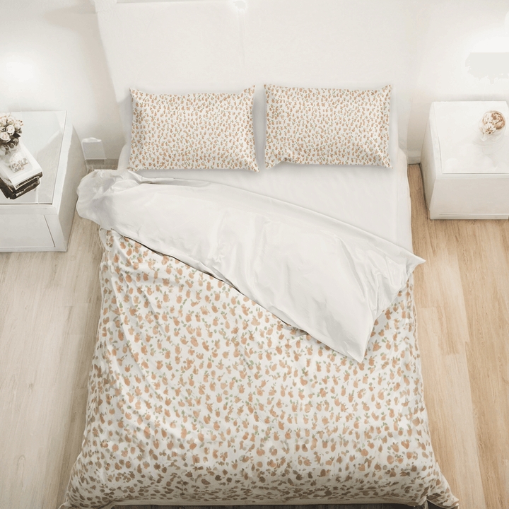 Watercolor Radish White and Yellow Duvet Cover and Comforter Bedding set - Sleepbella Watercolor Radish White and Yellow Duvet Cover and Comforter Bedding set - Duvet cover set / Twin