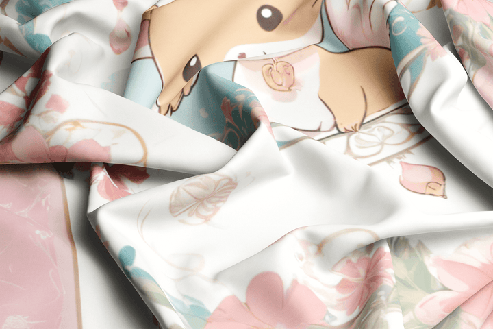 Magical Pink Rococo Cat Cute Duvet Cover Set for Girls and Kids - Sleepbella Magical Pink Rococo Cat Cute Duvet Cover Set for Girls and Kids - Duvet cover set / Twin