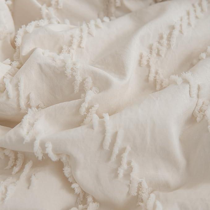 Comforter Set, Cream Chevron Tufted Design Boho Comforter for Bed,Lightweight and Fluffy Bed Comforter Set for All Seasons - Sleepbella Comforter Set, Cream Chevron Tufted Design Boho Comforter for Bed,Lightweight and Fluffy Bed Comforter Set for All Seasons - Twin/Twin XL / Chevron-cream
