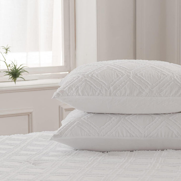 Comforter Set, White Bedding Comforter Set Diamond Tufted Design, Boho Comforter Set Lightweight and Fluffy for All Seasons - Sleepbella Comforter Set, White Bedding Comforter Set Diamond Tufted Design, Boho Comforter Set Lightweight and Fluffy for All Seasons - Diamond-white / Twin/ Twin XL