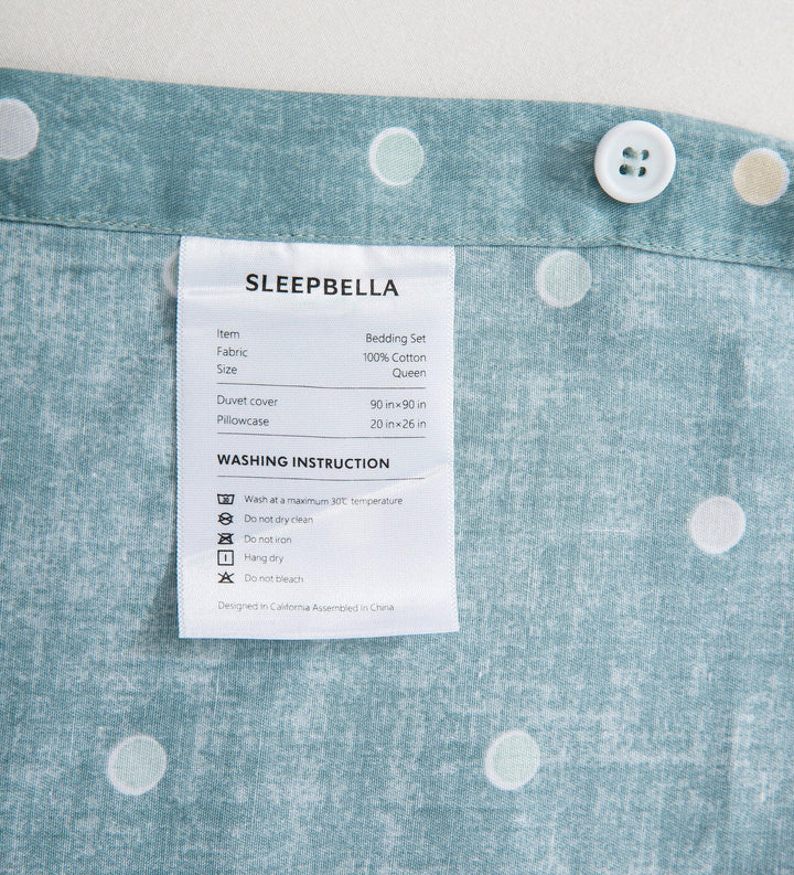 Duvet Cover Set, 600 Thread Count Cotton Grey Branch with Yellow Turquoise Polka Dot Pattern Green Reversible Comforter Cover(Grey Branch) - Sleepbella Duvet Cover Set, 600 Thread Count Cotton Grey Branch with Yellow Turquoise Polka Dot Pattern Green Reversible Comforter Cover(Grey Branch) - Tiwn