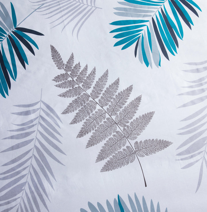 Duvet Cover Set, 600 Thread Count Cotton Leaf Botanical Pattern Print Reversible Comforter Cover Set (Teal Blue-Leaf) - Sleepbella Duvet Cover Set, 600 Thread Count Cotton Leaf Botanical Pattern Print Reversible Comforter Cover Set (Teal Blue-Leaf) - Twin